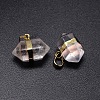 Natural Quartz Crystal Double Terminated Pointed Pendants G-P049-05G-1