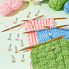 13Pcs 13 Style Triangle with Letter L~M Wood Pendant Locking Stitch Markers HJEW-AB00640-4