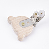 Beech Wood Baby Pacifier Holder Clips X-WOOD-T015-20-3