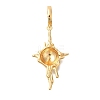 Brass European Dangle Charms Bails KK-K388-53G-1