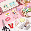 30Pcs 30 Styles Towel Cloth Computerized Embroidery Cloth Iron On/Sew On Patches DIY-PH0023-23-5