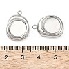 304 Stainless Steel Pendant Cabochon Settings STAS-C167-07C-P-3
