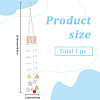 Flower Round Glass Beads Tassel Hanging Suncatchers for Window Garden Outdoor Decoration HJEW-WH20020-007C-2
