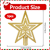 Star Plastic Christmas Tree Topper Ornaments AJEW-WH20004-17D-2