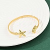 304 Stainless Steel Cuff Bangles for Women BJEW-C114-02G-3