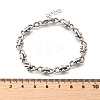 304 Stainless Steel Infinity Link Chain Bracelets for Women BJEW-K226-14B-P-5