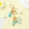Transparent Epoxy Resin Pendant Keychains KEYC-FS00022-01-5