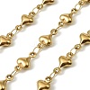 304 Stainless Steel Heart Link Chains CHS-A017-02B-G-1