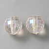 UV Plating Rainbow Iridescent Acrylic Beads OACR-TAC0004-02C-1