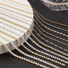  2 Sets 2 Style Alloy Rhinestone & Plastic Imitation Pearl Chains DIY-NB0009-01-4