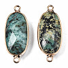 Natural African Turquoise(Jasper) Link Connectors G-S359-337B-2