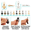  20Pcs 10 Style Zinc Alloy Zipper Puller FIND-TA0002-87-10