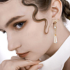 BENECREAT 12Pcs Brass Stud Earring Findings KK-BC0008-49-5