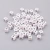 50g Opaque Acrylic Horizontal Hole Letter Beads SACR-TA0001-19J-1