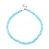 3Pcs 3 Color Acrylic Chips Beaded Chain Necklaces Set NJEW-JN04313-2