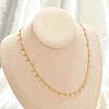 304 Stainless Steel Twist Chain Tassel Necklaces for Women NJEW-U029-01G-1