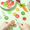 18Pcs 6 Colors Printed Acrylic Pendants MACR-CJ0002-40-5