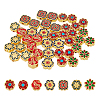 DICOSMETIC 42Pcs 7 Style Alloy Enamel Beads FIND-DC0002-36-1