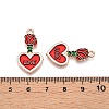 Valentine's Day Theme Alloy Enamel Pendants ENAM-T020-50F-01-3