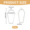 20Pcs Alloy Open Back Bezel Pendants FIND-CA0011-50S-2