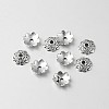 Tibetan Style Alloy Flower Bead Caps TIBEB-O004-16-1