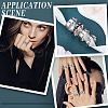 18Pcs 6 Size 201 Stainless Steel Grooved Finger Ring Settings RJEW-SC0001-05P-6