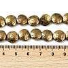 Electroplated Natural Lava Rock Beads Strands G-K388-01J-4