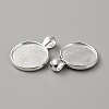 Zinc Alloy Pendant Cabochon Settings LS-FIND-WH0422-15-2