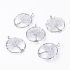 Natural Quartz Crystal Pendants G-E419-21P-2