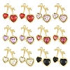 12Pcs 6 Colors Alloy Rhinestone Pendants FIND-YW0011-04-1