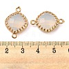 Brass Pave Faceted Glass Connector Charms KK-G486-01G-3