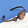 Natural Rose Quartz & Amethyst Cuff Bangles G-B149-16R-06-3