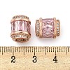 Rack Plating Brass Micro Pave Cubic Zirconia European Beads LS-KK-F089-31RG-02-3