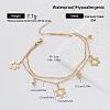 304 Stainless Steel Charm 2-Strand Bracelets for Women ER2642-5-1