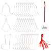 3 Sets 3 Style DIY Clear Acrylic Blank Pendant Decorations Making Kits DIY-WR0003-41-1