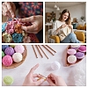 Flower Printed Polyester Cloth Knitting Tools Storage Roll Bags AJEW-WH20054-349B-5