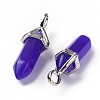 Bullet Glass Pointed Pendants GLAA-K058-02P-02-3