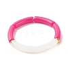 Acrylic Tube Beaded Stretch Bracelets BJEW-JB07777-4