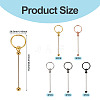 15Pcs 5 Colors Iron Bar Beadable Keychain Clasps AJEW-TA0002-14-3