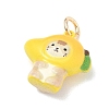 Brass Enamel Pendants KK-CBAE20A-03G-2