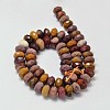 Faceted Rondelle Natural Mookaite Beads Strands G-I176-23B-2