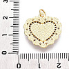 Brass Micro Pave Clear Cubic Zirconia Pendants KK-N268-71G-3