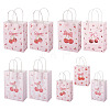 9Pcs 3 Styles Paper Cherry Printed Carry Storage Tote Bags ABAG-TA0001-99-8