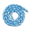 Opaque Solid Color Electroplate Glass Beads Strands EGLA-N013-P10mm-B10-2