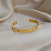 Minimalist Stainless Steel Open Cuff Bangles for Women PN5602-1