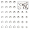 50Pcs 304 Stainless Steel European Beads FIND-UN0061-09-1