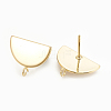 Brass Stud Earrings Findings KK-S345-191G-2
