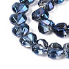 Electroplate Transparent Glass Beads Strands EGLA-B012-AB19-3