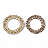 Handmade Reed Cane/Rattan Woven Linking Rings WOVE-T006-067-2