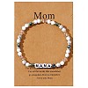 Mother's Day Dyed Synthetic Turquoise & Glass Beads Stretch Bracelets SK3516-8-1